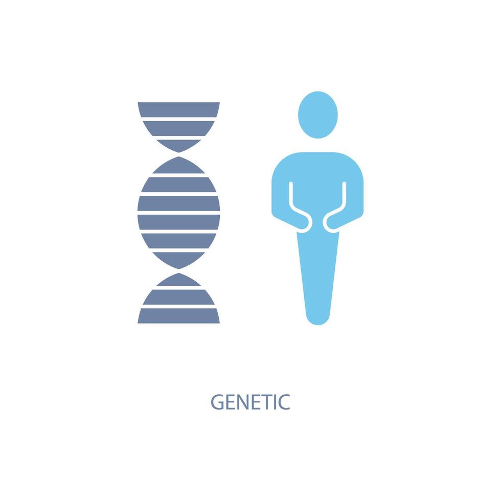 genetic concept line icon. Simple element illustration. genetic concept outline symbol design. vector