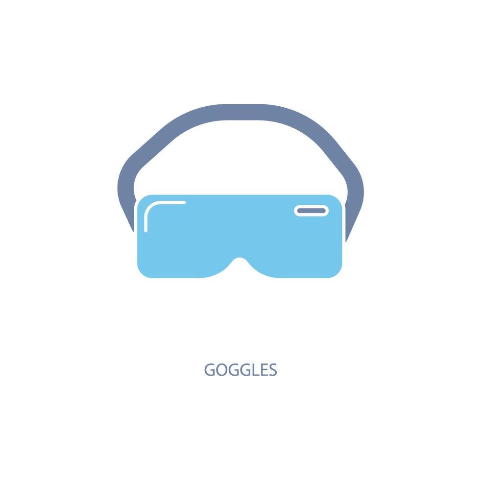 goggles concept line icon. Simple element illustration. goggles concept outline symbol design. vector