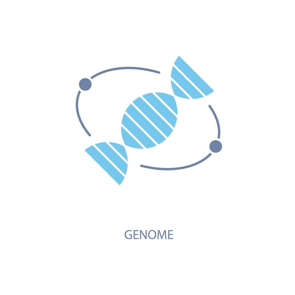 genome concept line icon. Simple element illustration. genome concept outline symbol design. vector