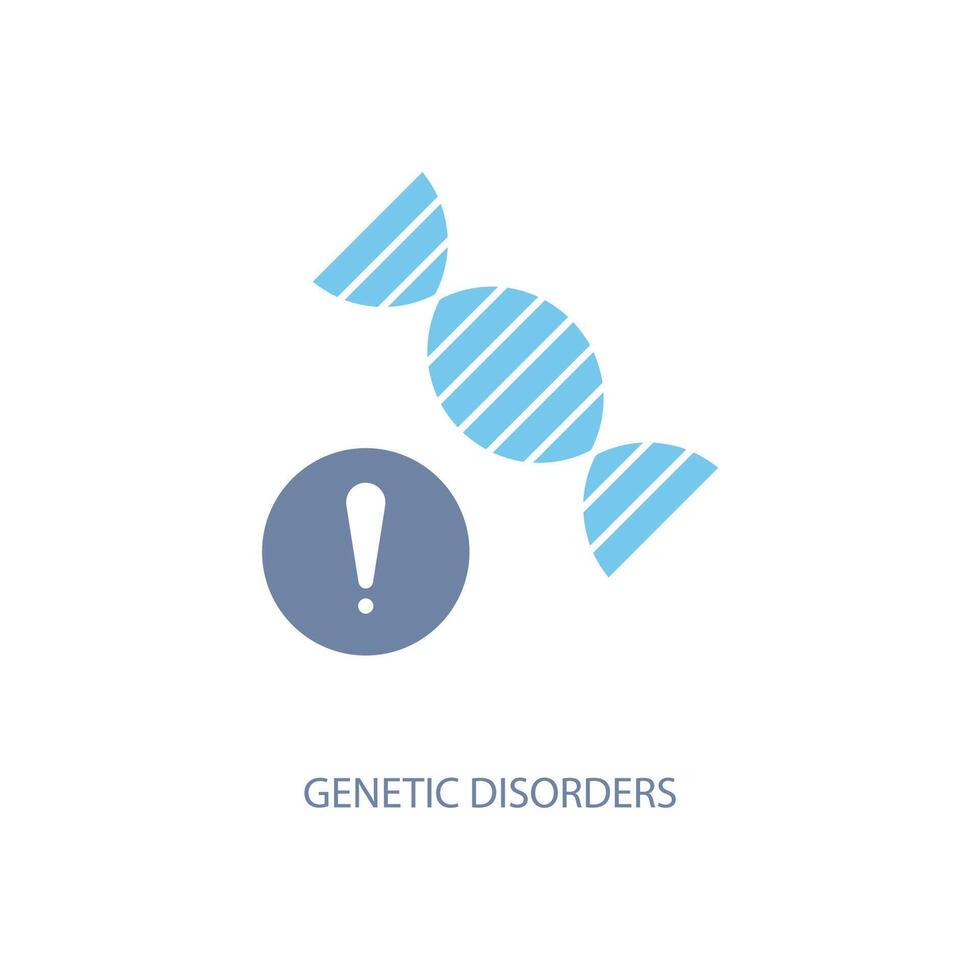 genético trastornos concepto línea icono. sencillo elemento ilustración. genético trastornos concepto contorno símbolo diseño. vector