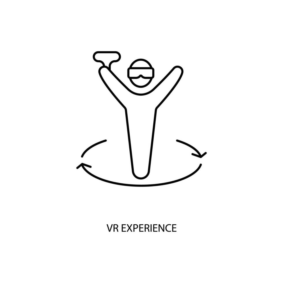 vr experiencia concepto línea icono. sencillo elemento ilustración. vr experiencia concepto contorno símbolo diseño. vector