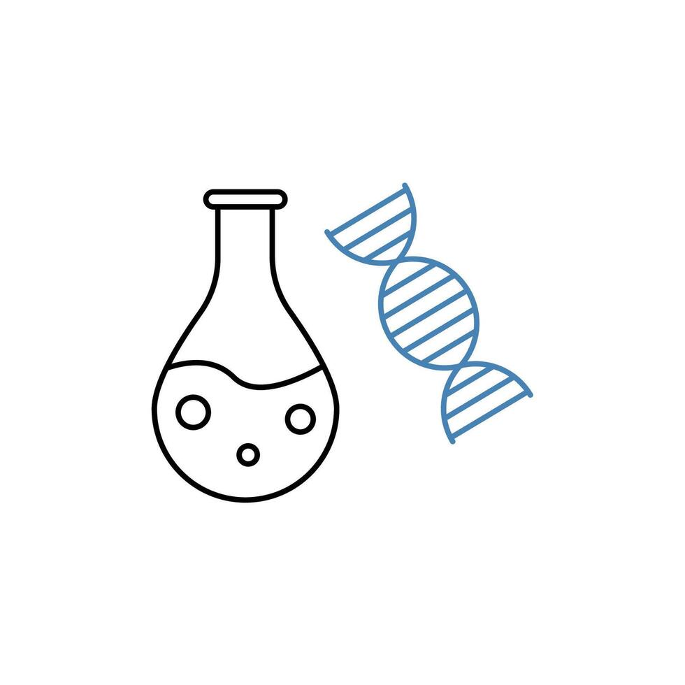 biology concept line icon. Simple element illustration. biology concept outline symbol design. vector