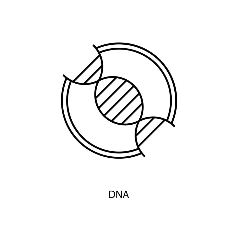 dna concept line icon. Simple element illustration. dna concept outline symbol design. vector