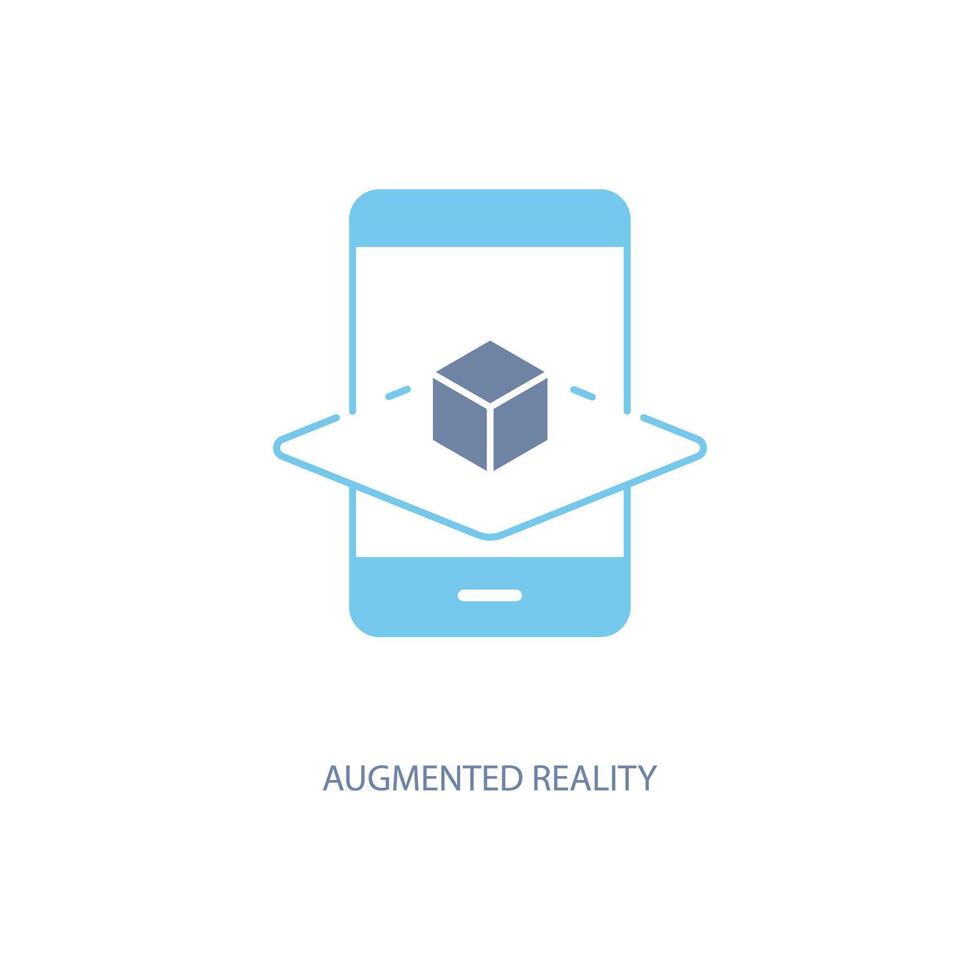 augmented reality concept line icon. Simple element illustration. augmented reality concept outline symbol design. vector