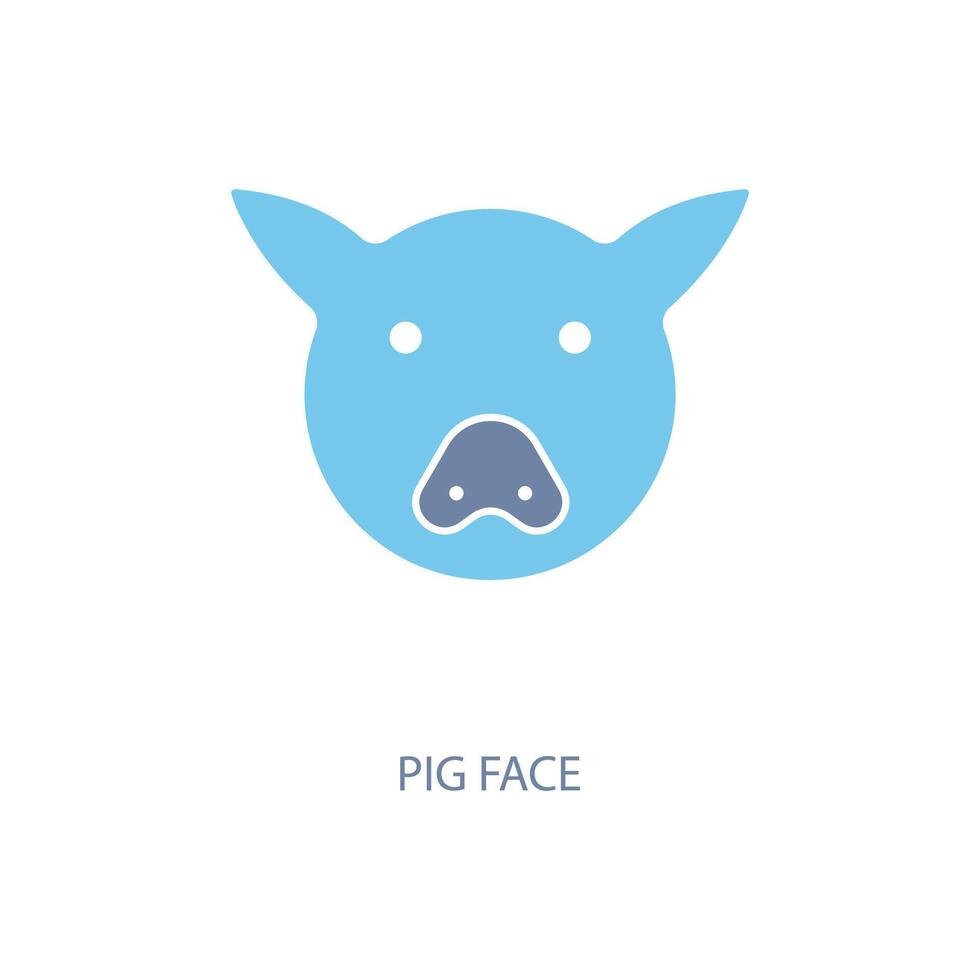 cerdo cara concepto línea icono. sencillo elemento ilustración. cerdo cara concepto contorno símbolo diseño. vector