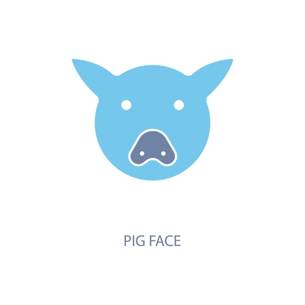 pig face concept line icon. Simple element illustration. pig face concept outline symbol design. vector