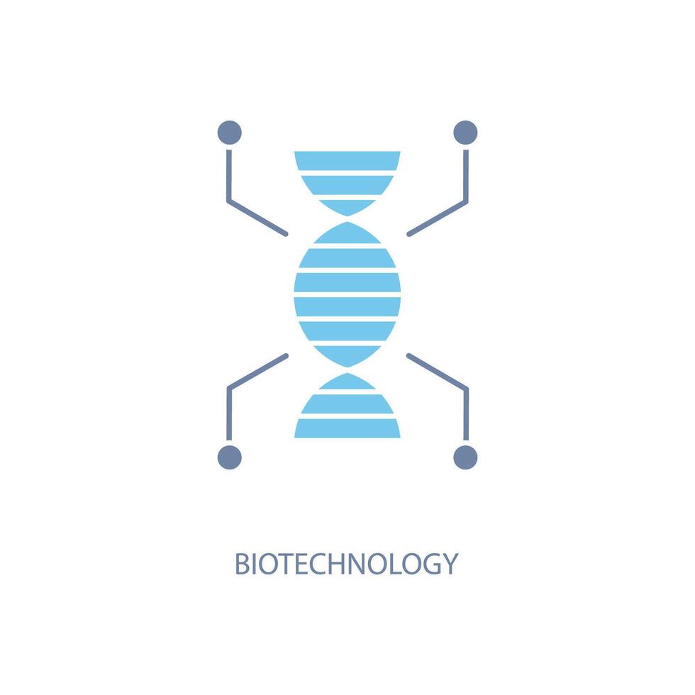 biotecnología concepto línea icono. sencillo elemento ilustración. biotecnología concepto contorno símbolo diseño. vector