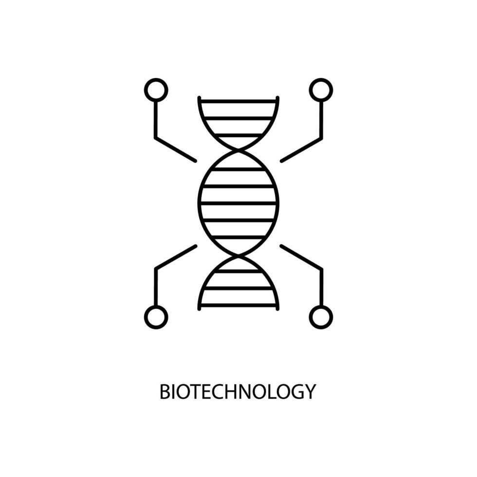 biotecnología concepto línea icono. sencillo elemento ilustración. biotecnología concepto contorno símbolo diseño. vector