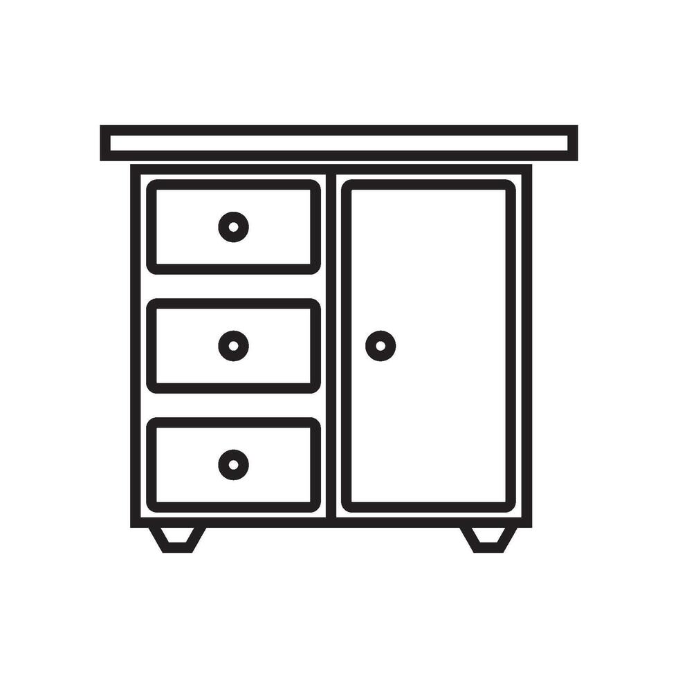 furniture Cupboard wardrobe icon vector design template