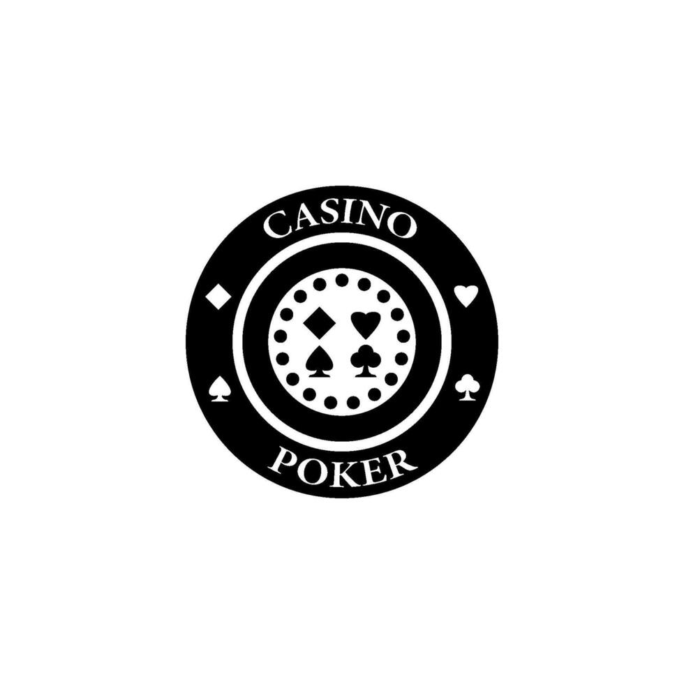 póker chip icono vector diseño modelo