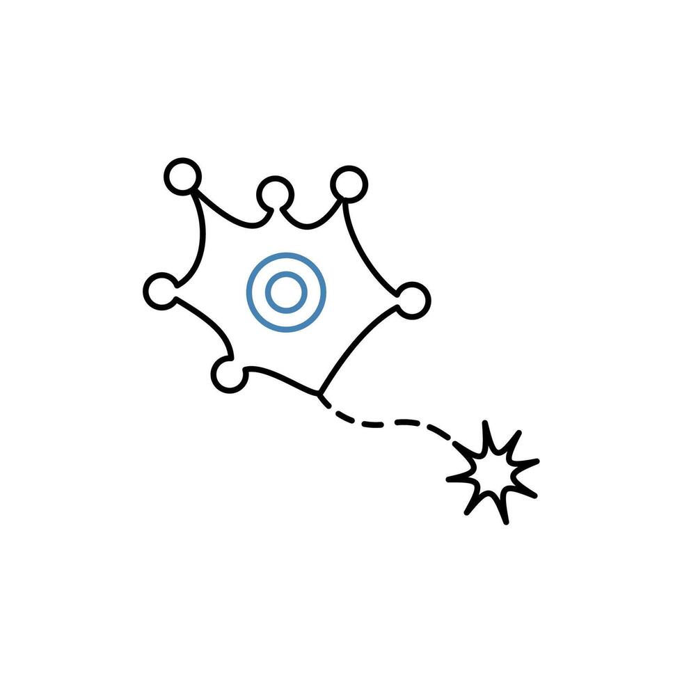 neuron concept line icon. Simple element illustration.neuron concept outline symbol design. vector