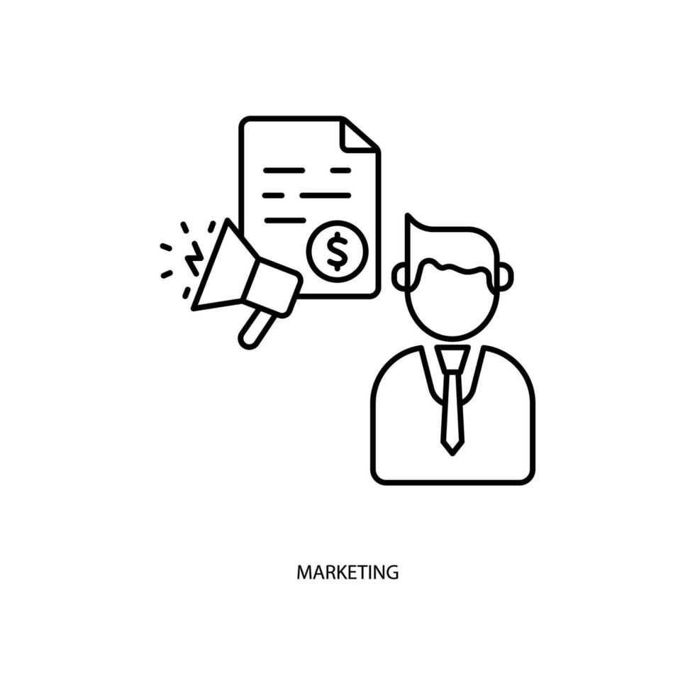 marketing concept line icon. Simple element illustration. marketing concept outline symbol design. vector