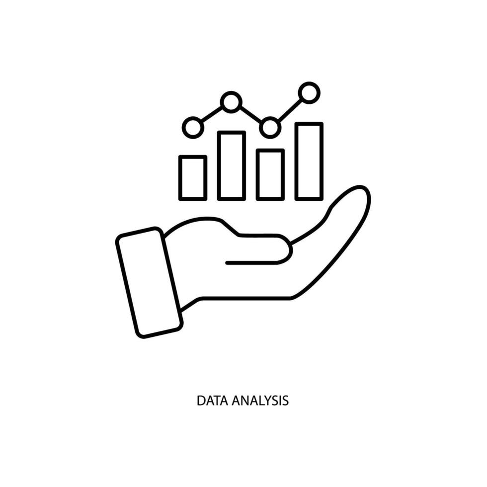 data analysis concept line icon. Simple element illustration. data analysis concept outline symbol design. vector