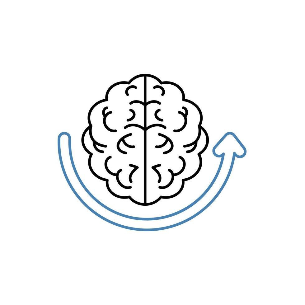 thinking concept line icon. Simple element illustration.thinking concept outline symbol design. vector