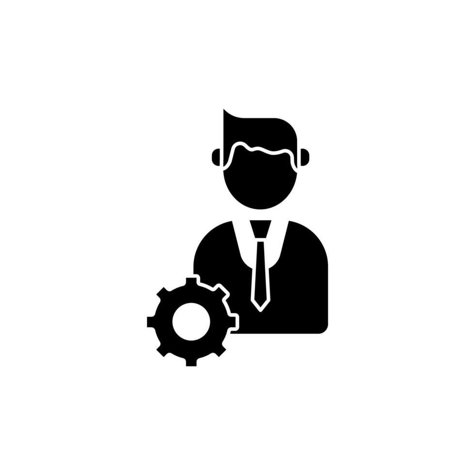 crm manager concept line icon. Simple element illustration. crm manager concept outline symbol design. vector