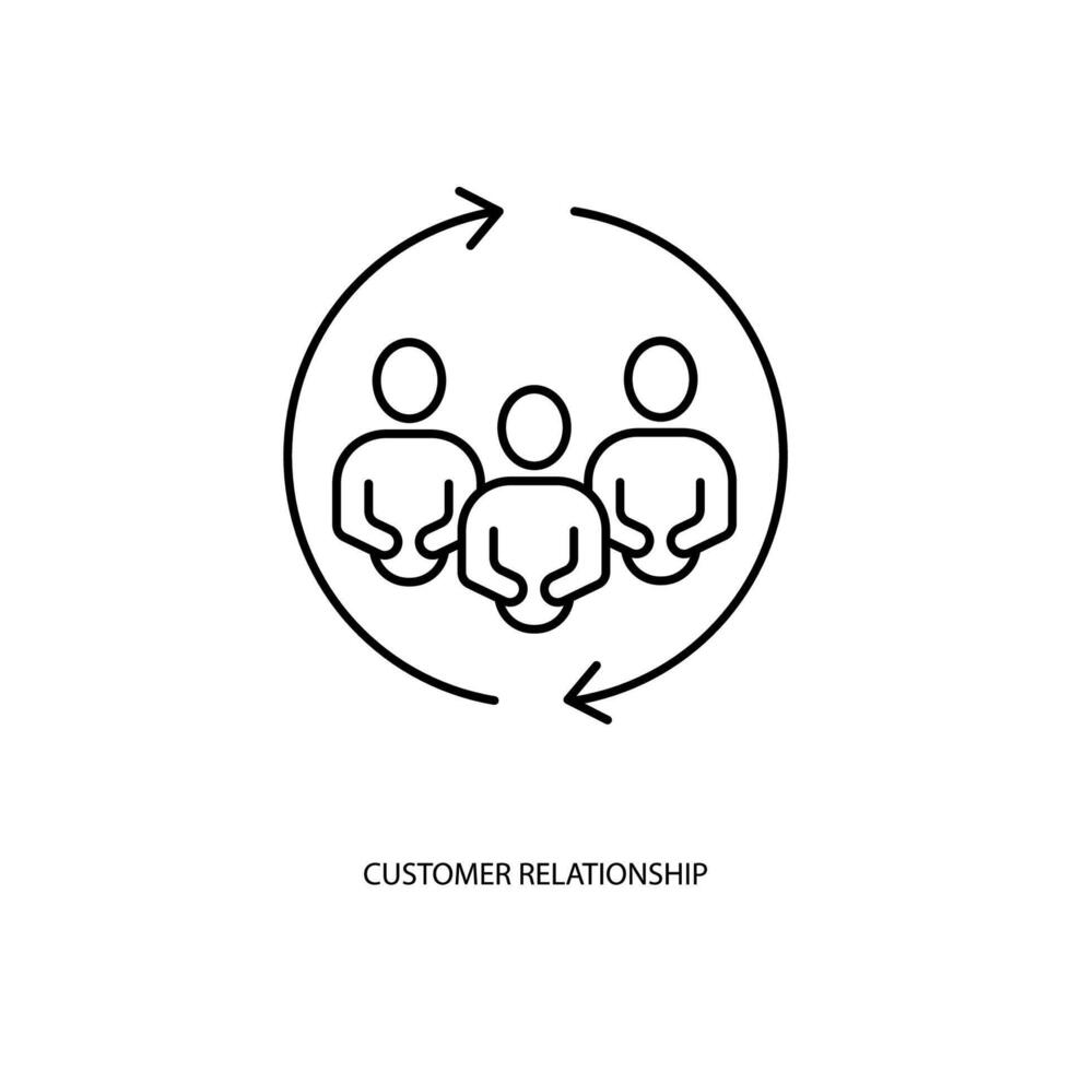 customer relationship concept line icon. Simple element illustration. customer relationship concept outline symbol design. vector