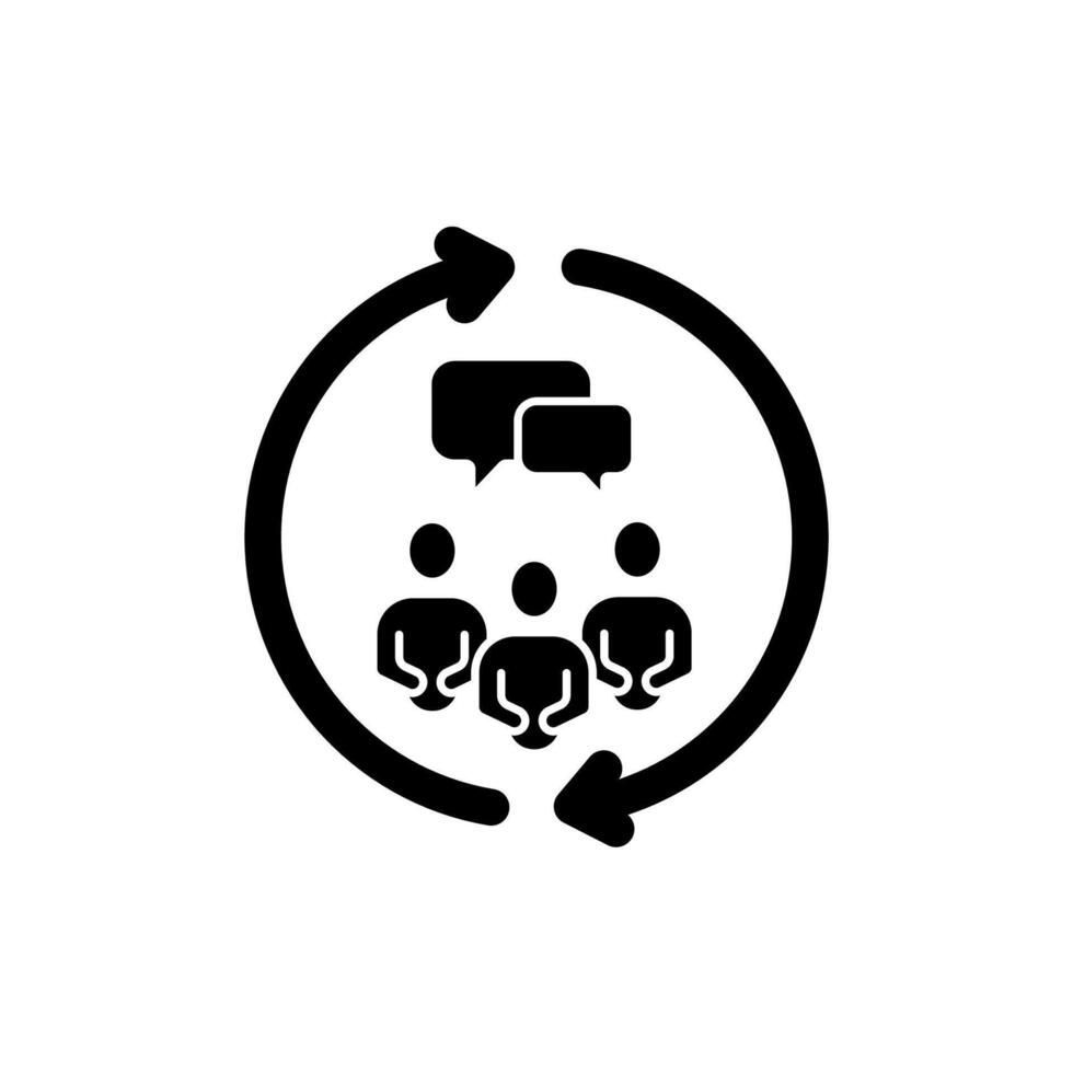 interactions concept line icon. Simple element illustration. interactions concept outline symbol design. vector