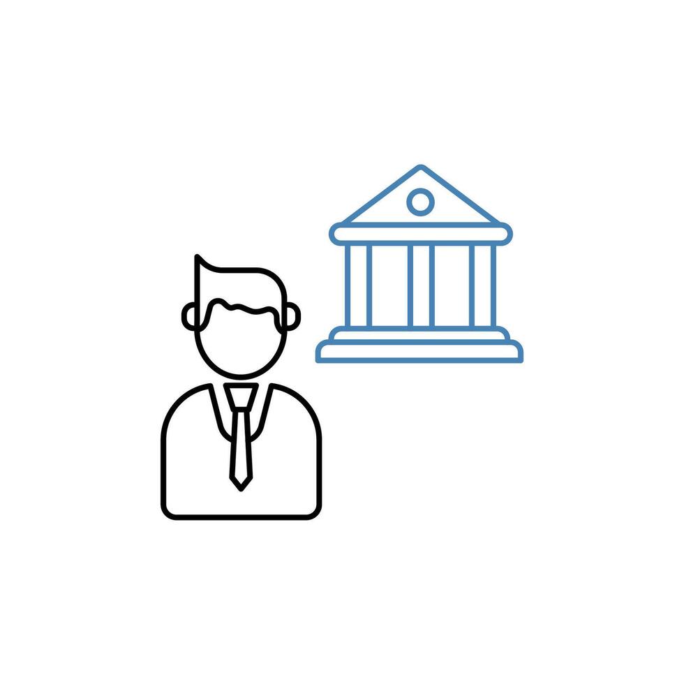 banker concept line icon. Simple element illustration. banker concept outline symbol design. vector