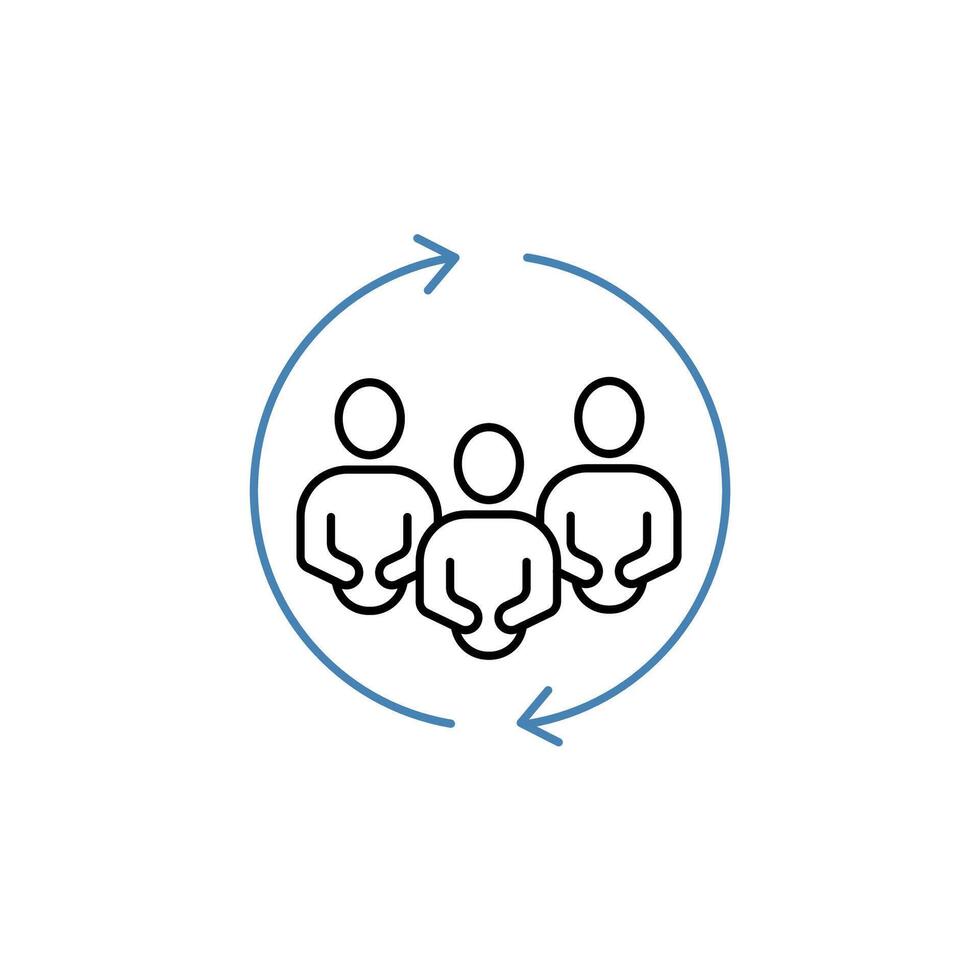 customer relationship concept line icon. Simple element illustration. customer relationship concept outline symbol design. vector