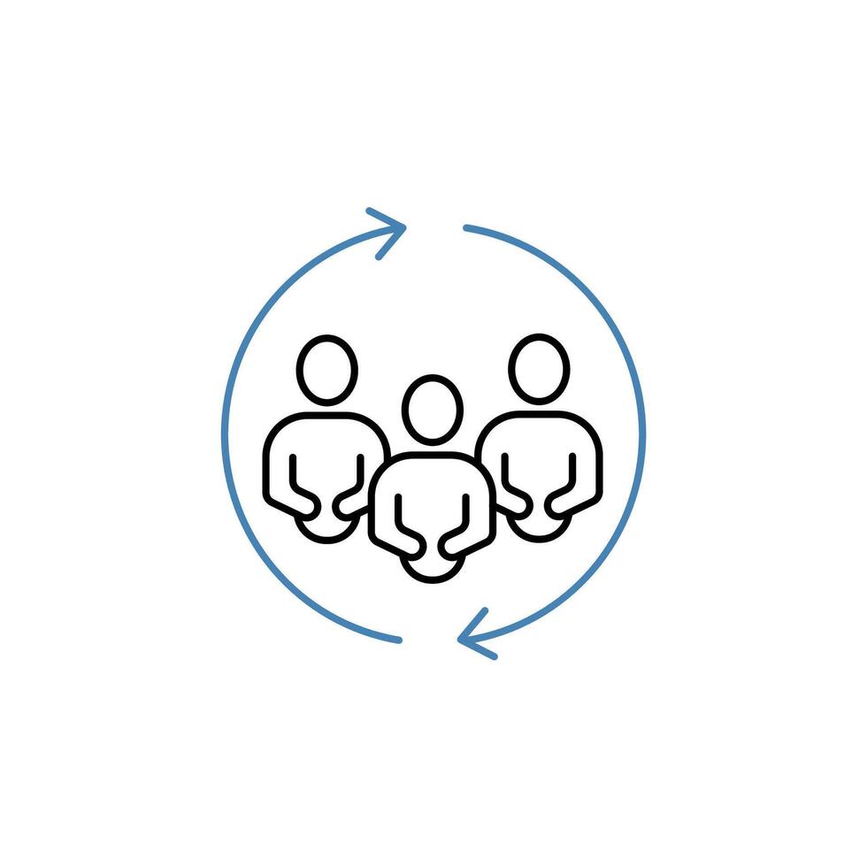 customer relationship concept line icon. Simple element illustration. customer relationship concept outline symbol design. vector