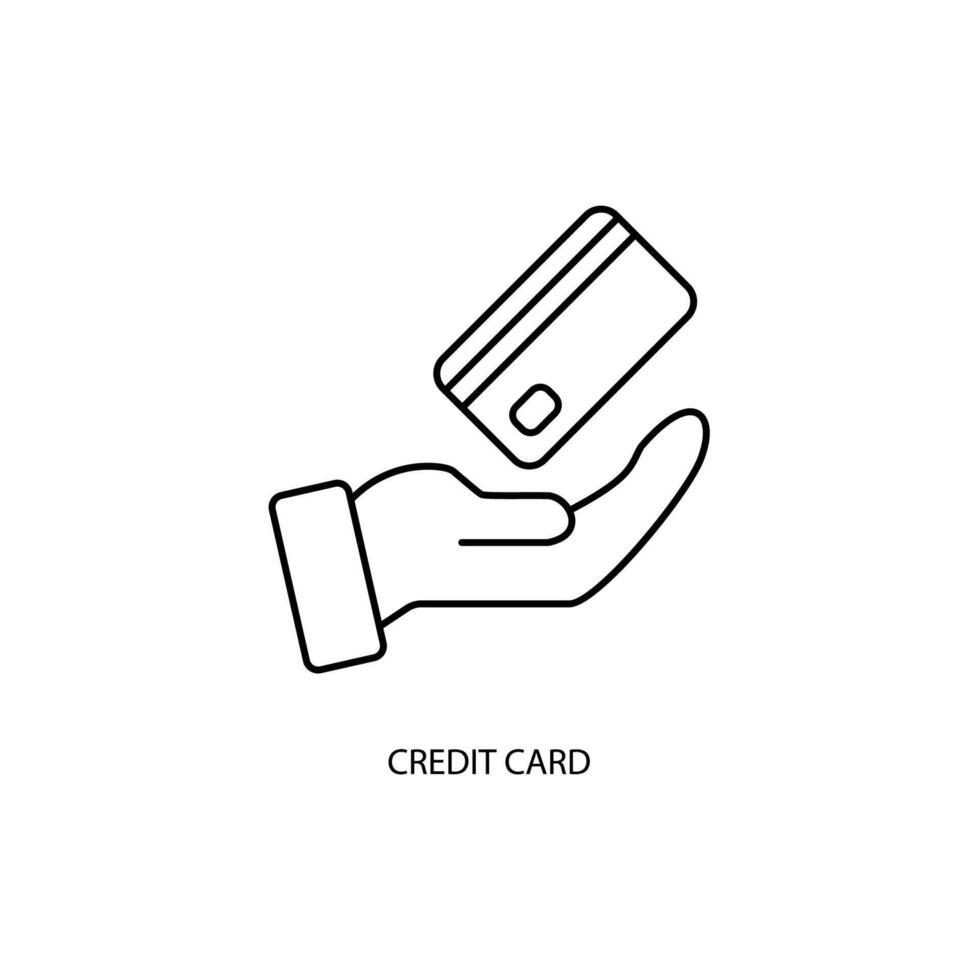 crédito tarjeta concepto línea icono. sencillo elemento ilustración. crédito tarjeta concepto contorno símbolo diseño. vector