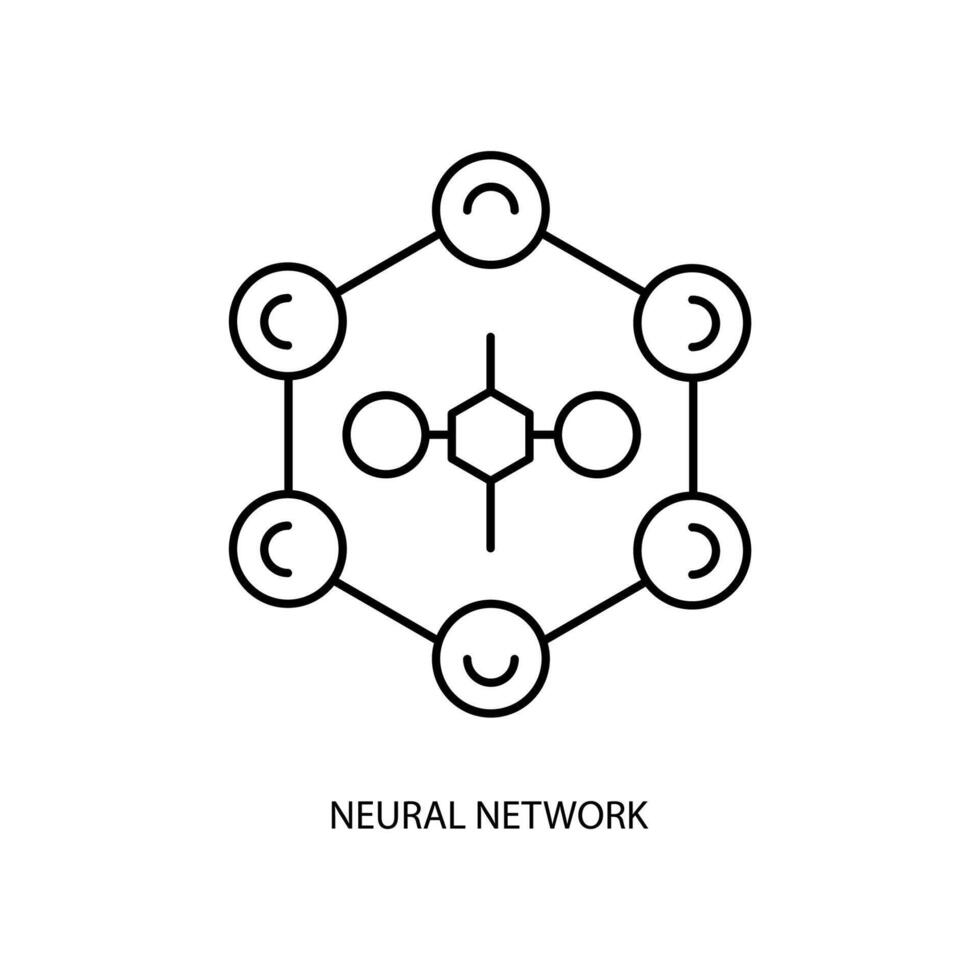 neural network concept line icon. Simple element illustration.neural network concept outline symbol design. vector