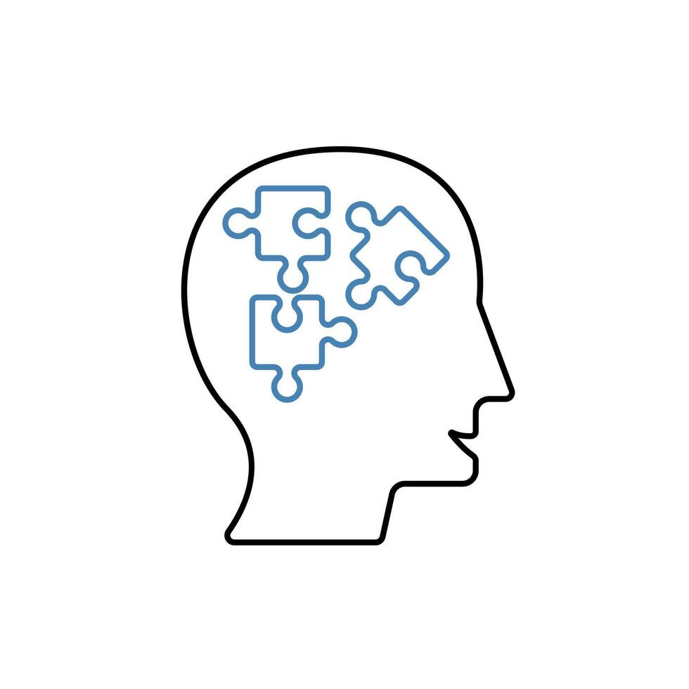 alzheimer concept line icon. Simple element illustration.alzheimer concept outline symbol design. vector