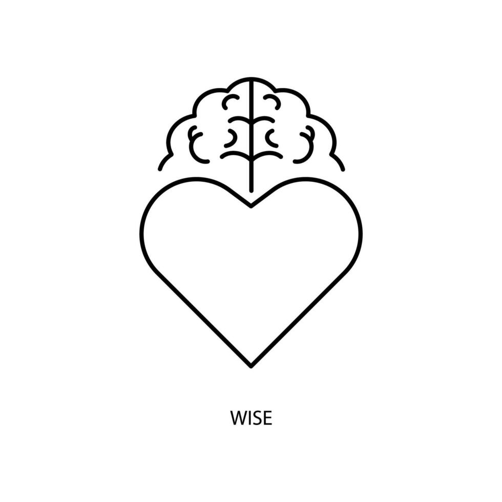 wise concept line icon. Simple element illustration.wise concept outline symbol design. vector