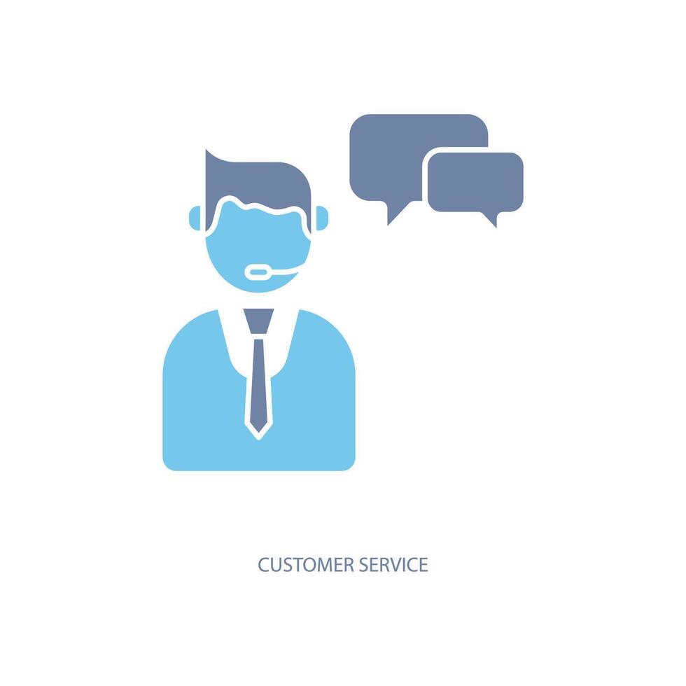 cliente Servicio concepto línea icono. sencillo elemento ilustración. cliente Servicio concepto contorno símbolo diseño. vector