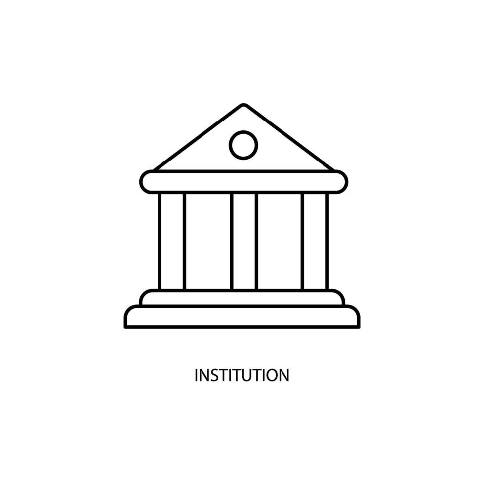 institution concept line icon. Simple element illustration. institution concept outline symbol design. vector