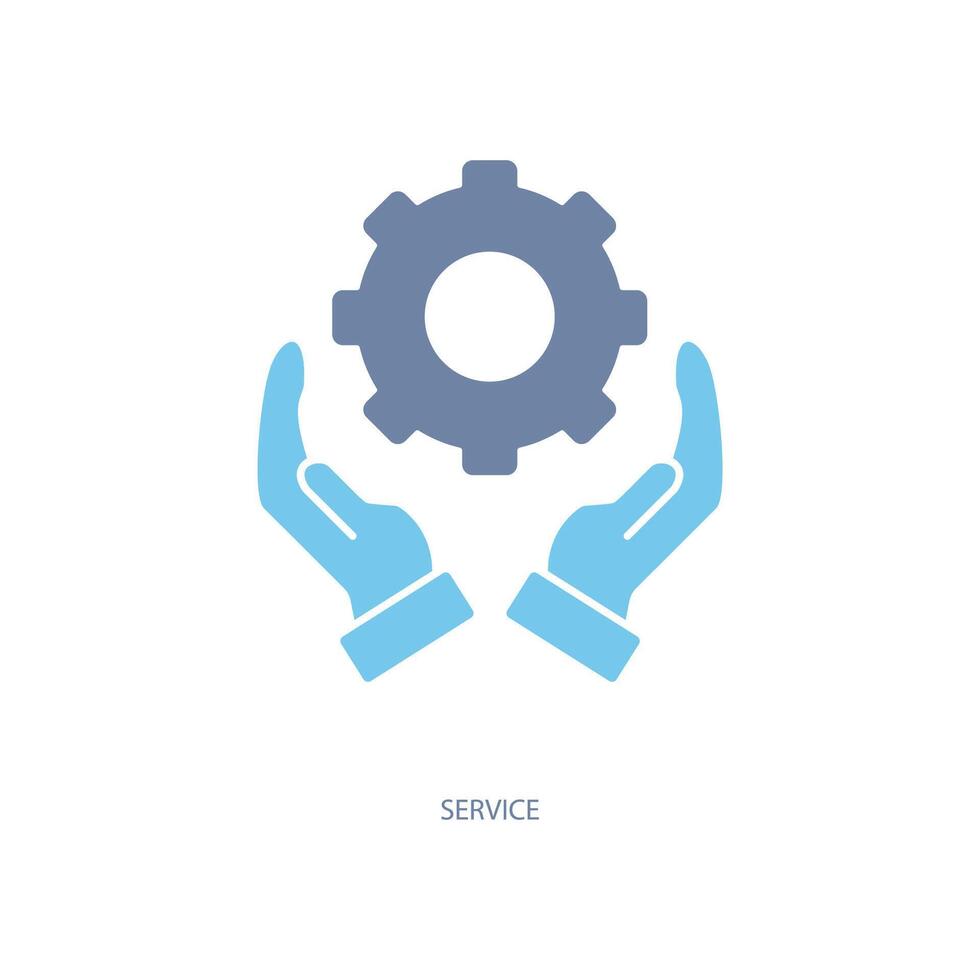service concept line icon. Simple element illustration. service concept outline symbol design. vector