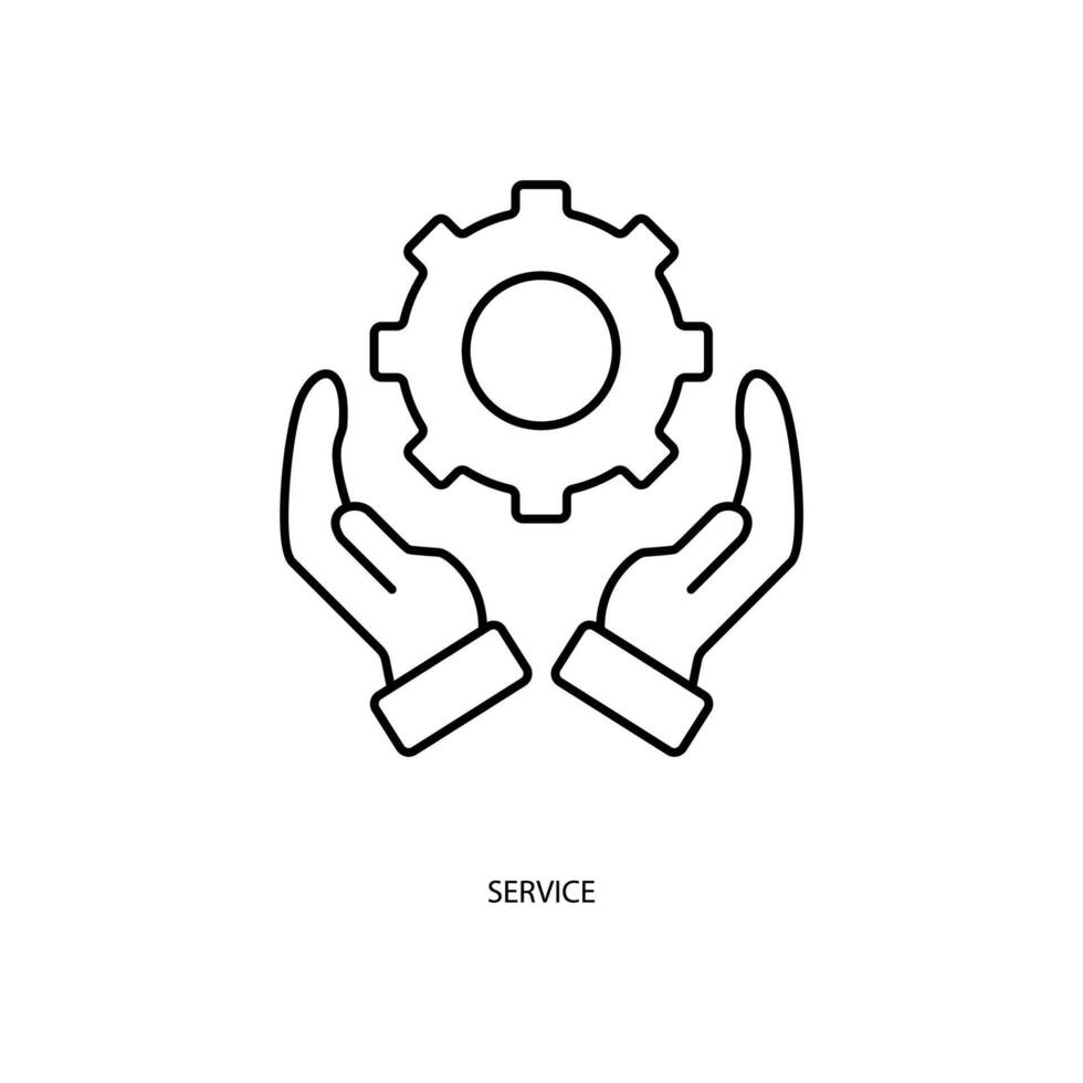 service concept line icon. Simple element illustration. service concept outline symbol design. vector