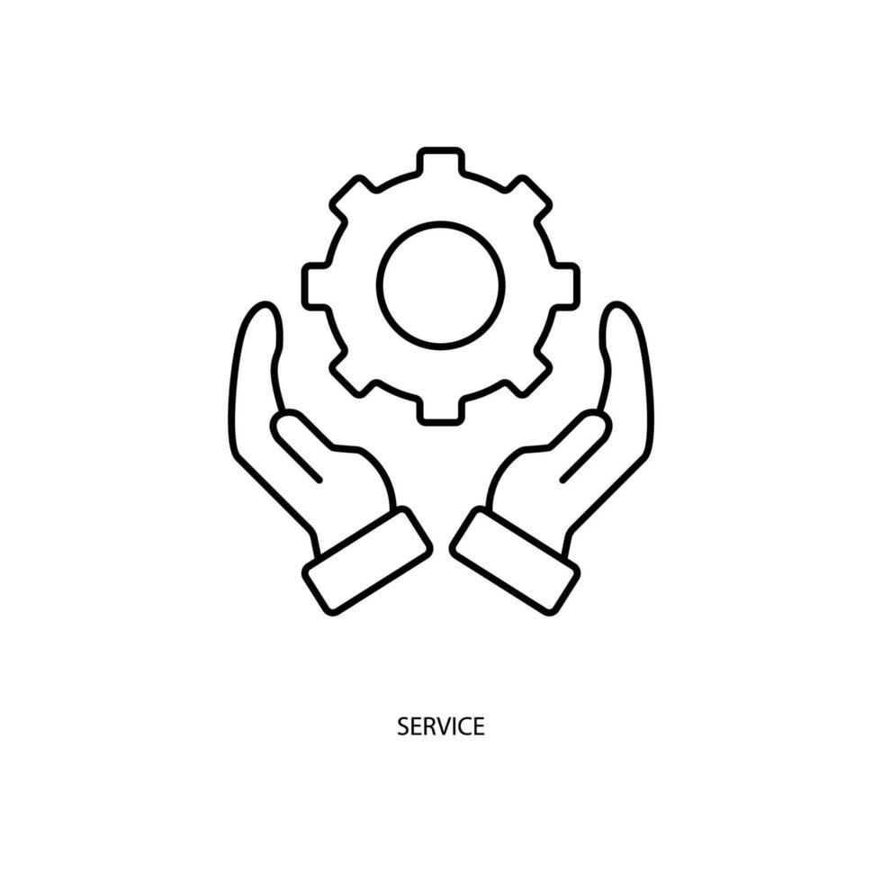 service concept line icon. Simple element illustration. service concept outline symbol design. vector