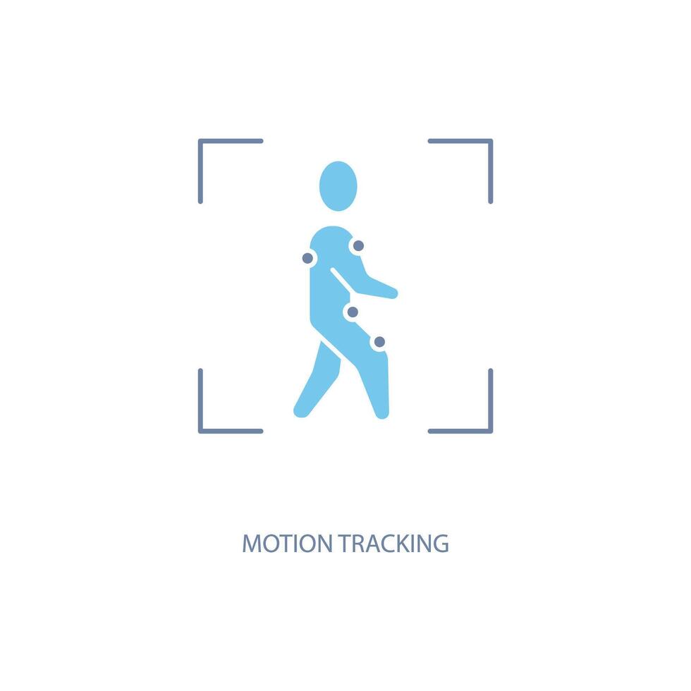 motion tracking concept line icon. Simple element illustration. motion tracking concept outline symbol design. vector