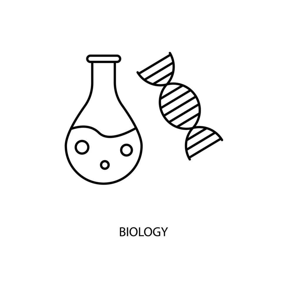 biología concepto línea icono. sencillo elemento ilustración. biología concepto contorno símbolo diseño. vector