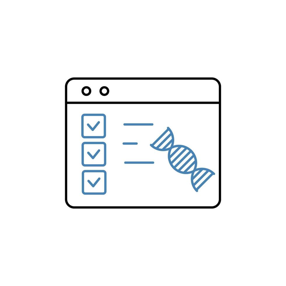 gene expression concept line icon. Simple element illustration. gene expression concept outline symbol design. vector