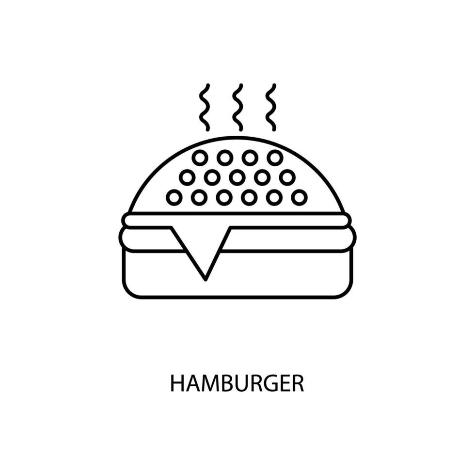 hamburguesa concepto línea icono. sencillo elemento ilustración. hamburguesa concepto contorno símbolo diseño. vector