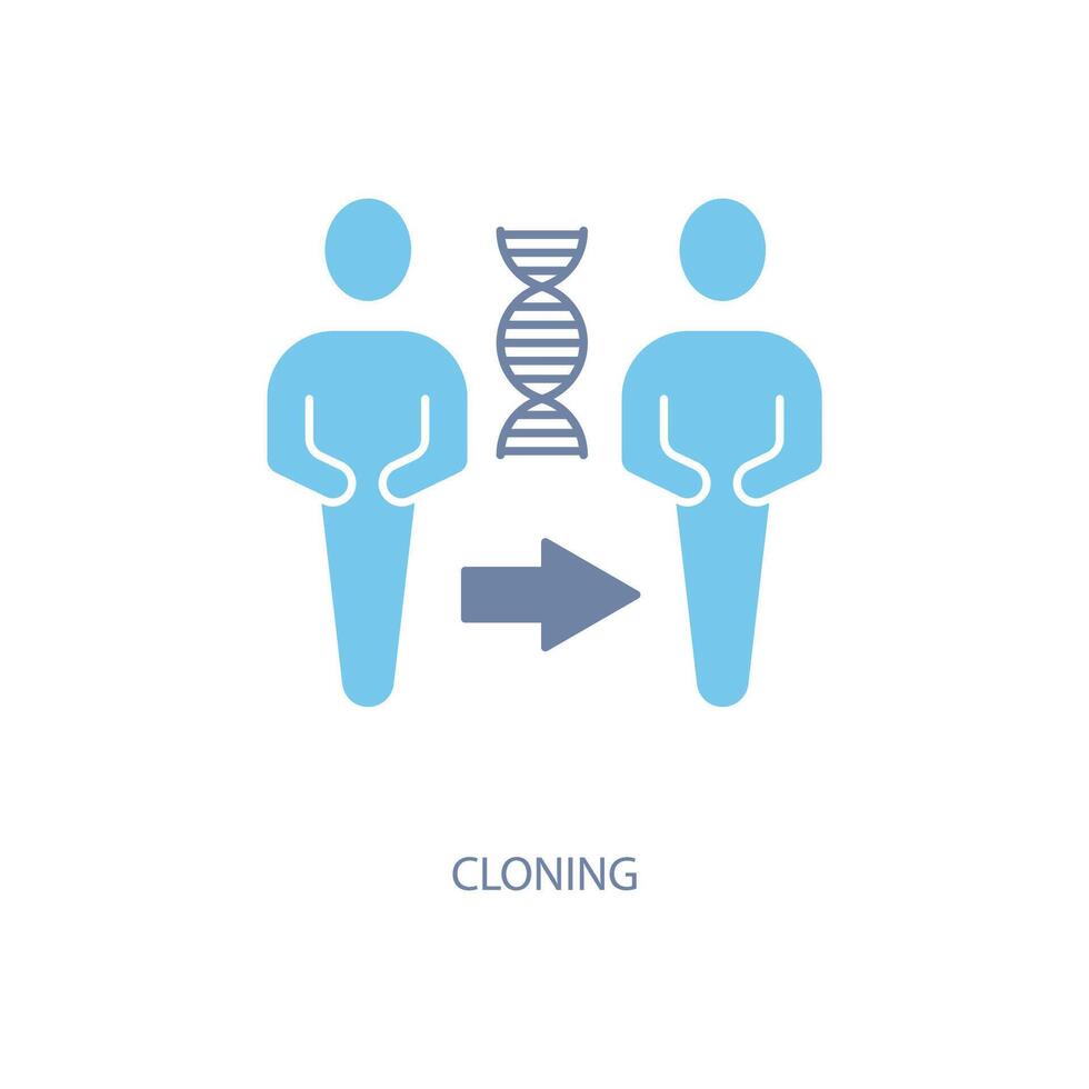 cloning concept line icon. Simple element illustration. cloning concept outline symbol design. vector