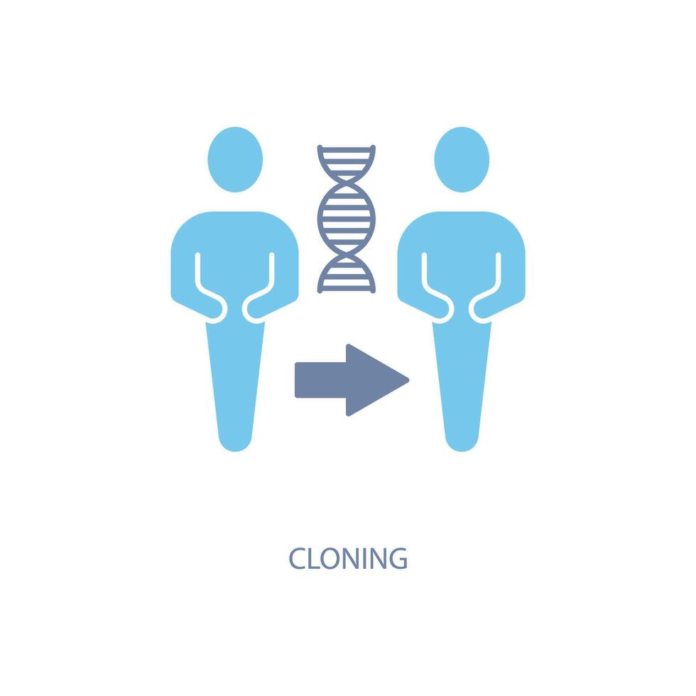 cloning concept line icon. Simple element illustration. cloning concept outline symbol design. vector
