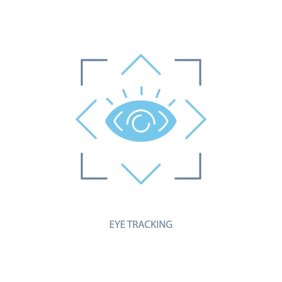eye tracking concept line icon. Simple element illustration. eye tracking concept outline symbol design. vector