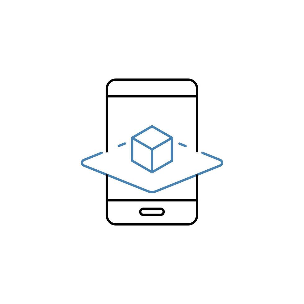 augmented reality concept line icon. Simple element illustration. augmented reality concept outline symbol design. vector