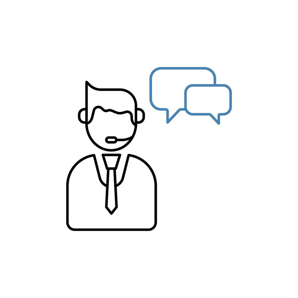 customer service concept line icon. Simple element illustration. customer service concept outline symbol design. vector