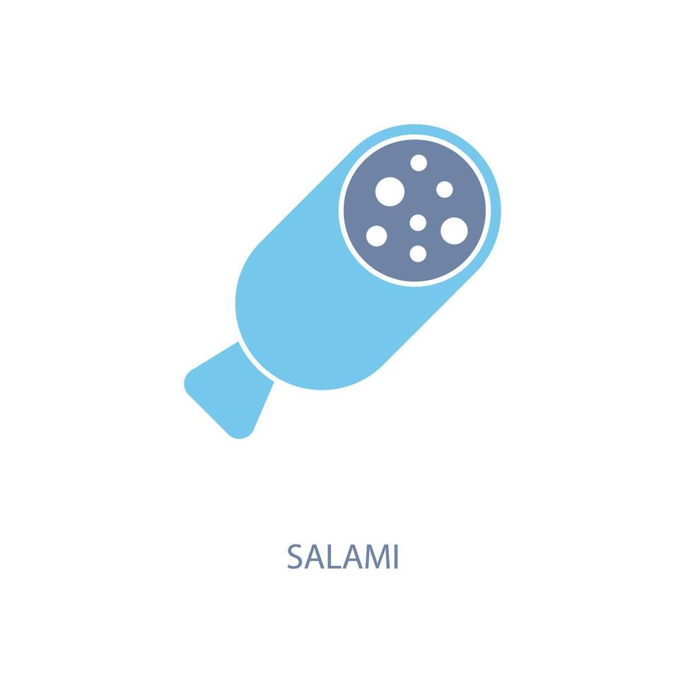 salami concepto línea icono. sencillo elemento ilustración. salami concepto contorno símbolo diseño. vector