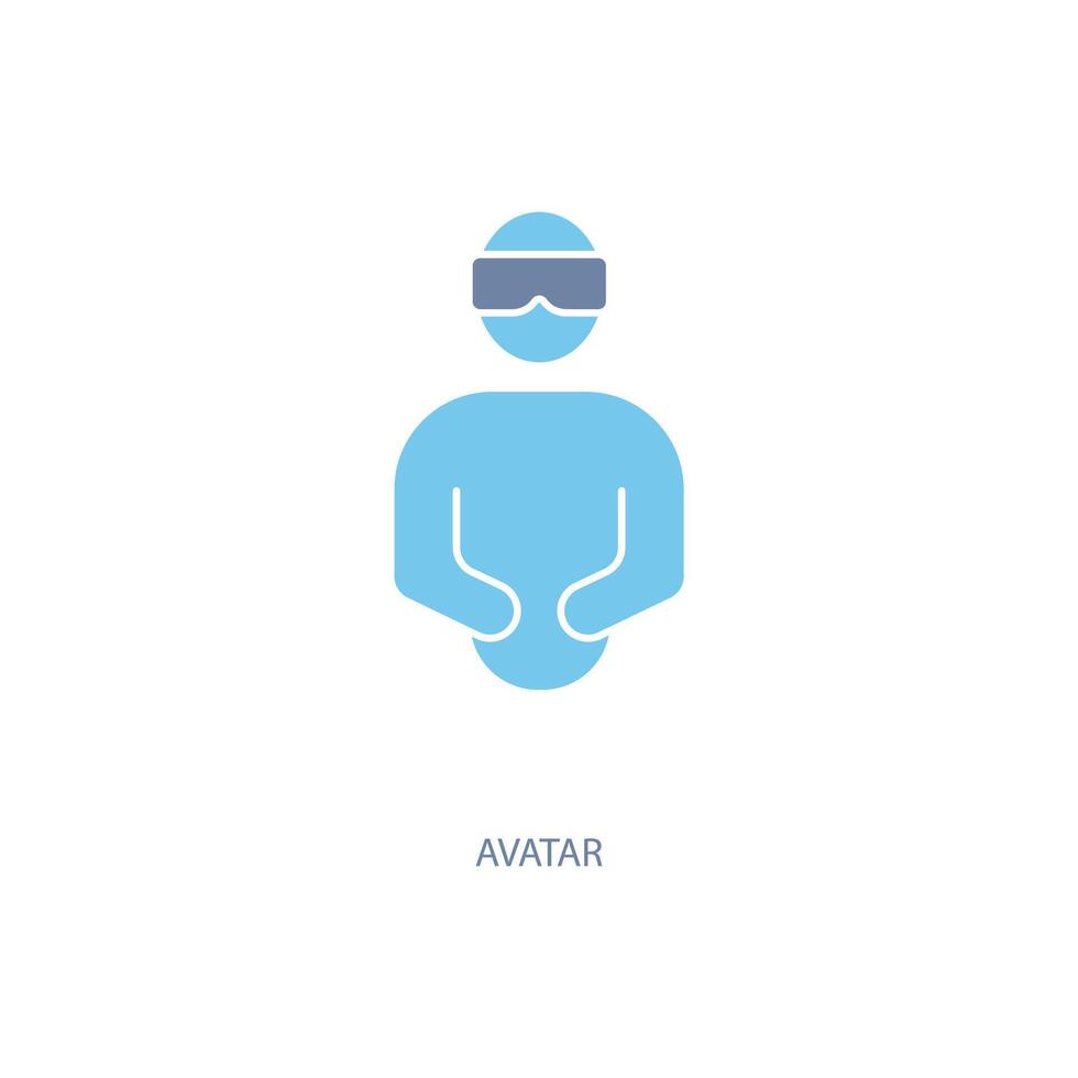 avatar concept line icon. Simple element illustration. avatar concept outline symbol design. vector
