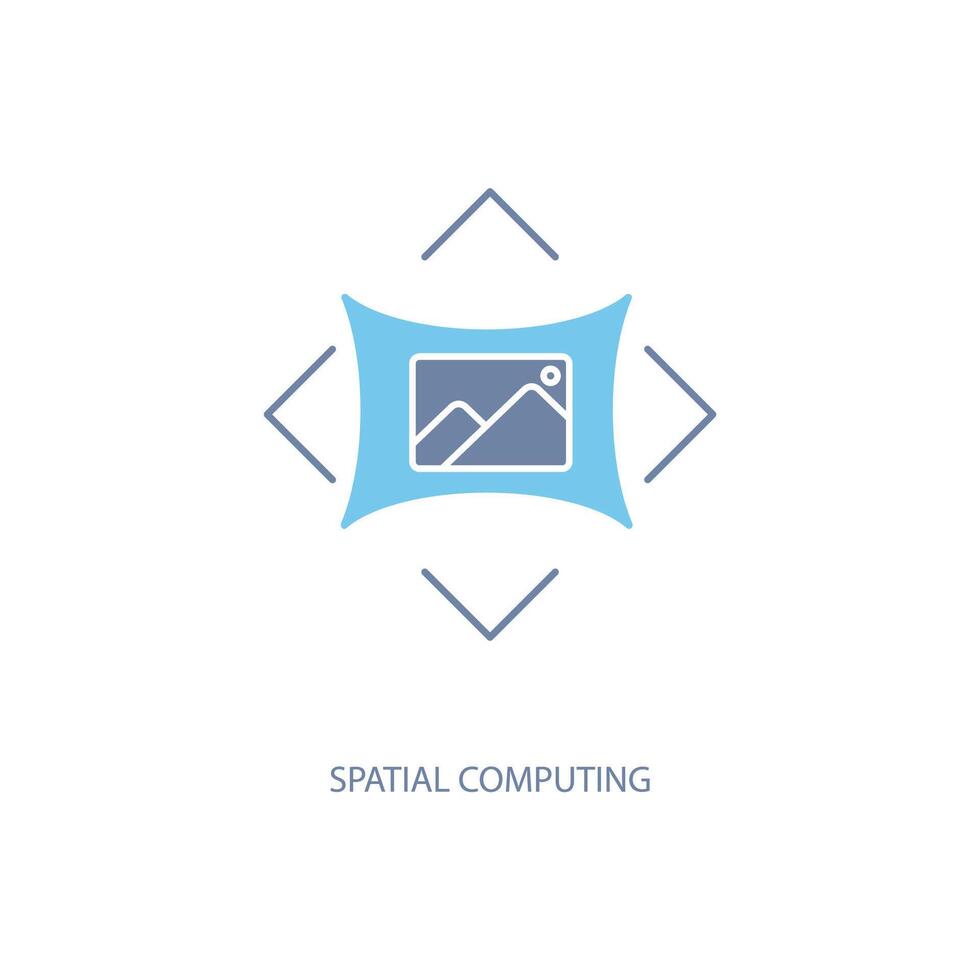spatial computing concept line icon. Simple element illustration ...