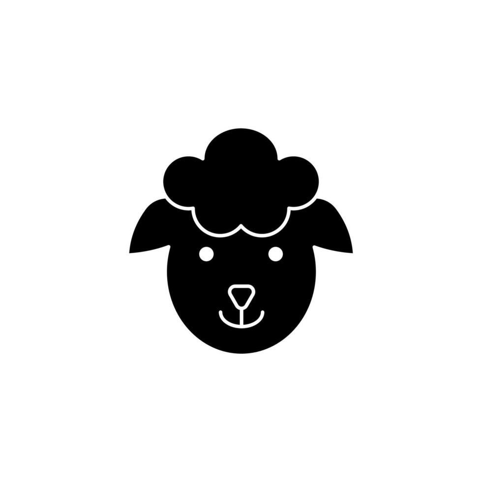 sheep face concept line icon. Simple element illustration. sheep face concept outline symbol design. vector