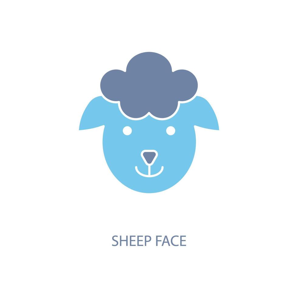 sheep face concept line icon. Simple element illustration. sheep face concept outline symbol design. vector