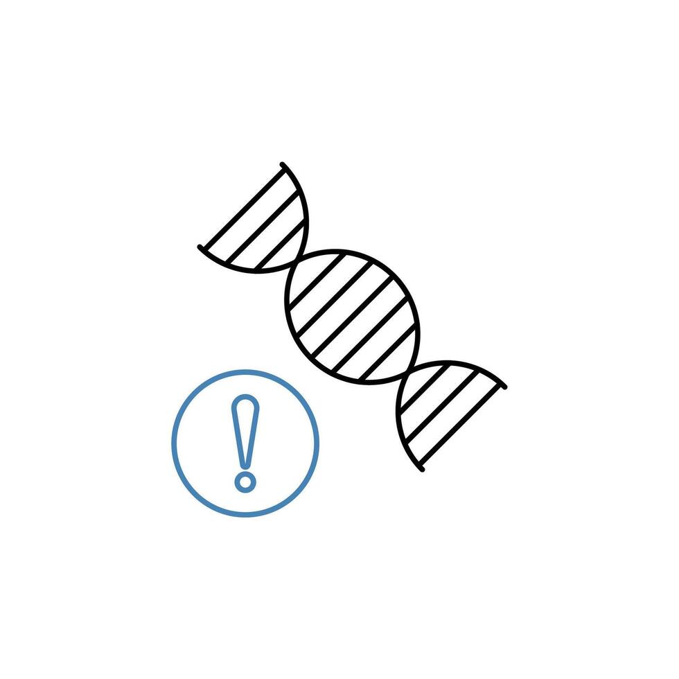 genetic disorders concept line icon. Simple element illustration. genetic disorders concept outline symbol design. vector