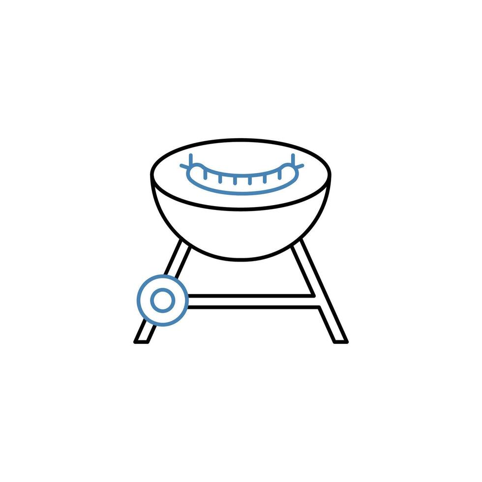 bbq concept line icon. Simple element illustration. bbq concept outline symbol design. vector