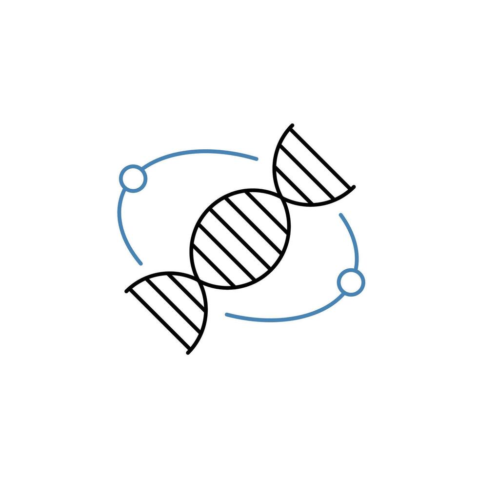 genome concept line icon. Simple element illustration. genome concept outline symbol design. vector